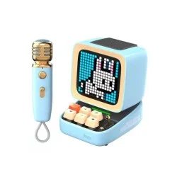 Divoom Ditoomic Bluetooth Speaker Microphone Karaoke Function - Blue